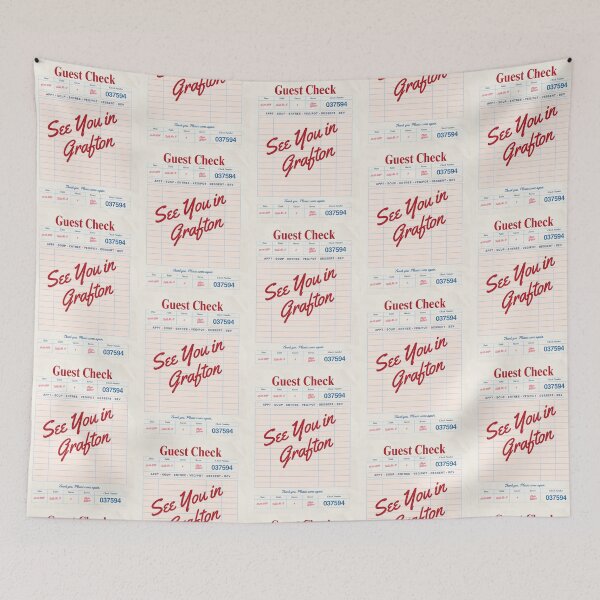 Item preview, See You in Grafton - Vintage Diner Guest Check Travel Print designed and sold by RM-Journey.