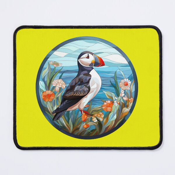 Item preview, Acadia puffin, puffin, canada puffin, flowers, puffin floral, scottish puffin, birds, atlantic puffin designed and sold by happinesproject.