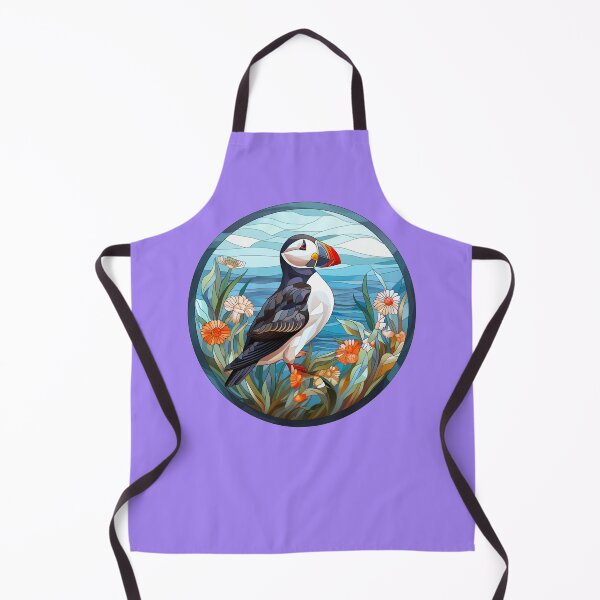 Item preview, Acadia puffin, puffin, canada puffin, flowers, puffin floral, scottish puffin, birds, atlantic puffin designed and sold by happinesproject.