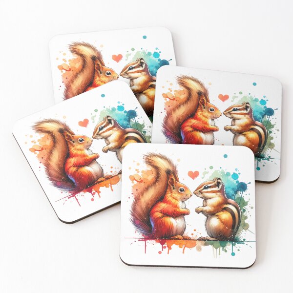 Item preview, Nature’s Harmony – Watercolor Squirrel & Chipmunk Connection designed and sold by MTeesGA.