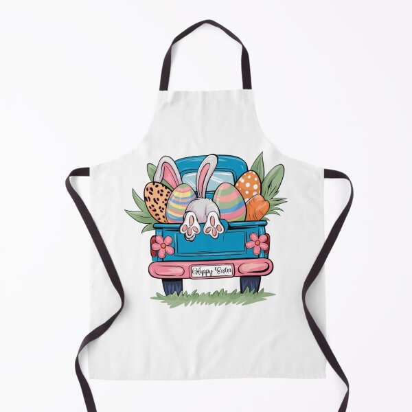 Item preview, Happy Easter Bunny in Vintage Blue Truck with Colorful Eggs Gifts designed and sold by Maniutek.