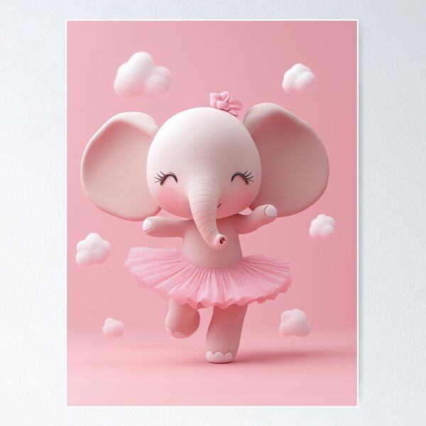 Item preview, Ballerina Pink Elephant  designed and sold by cetakulang.