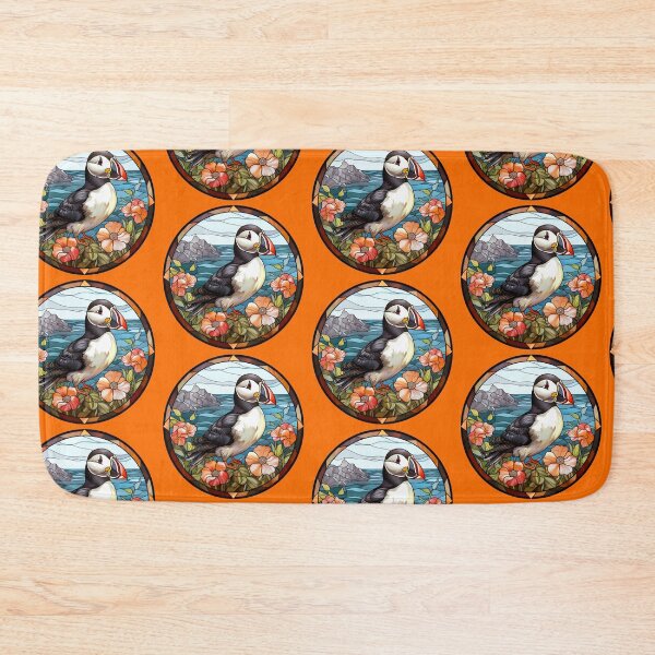 Item preview, Acadia puffin, puffin, canada puffin, flowers, puffin floral, scottish puffin, birds, atlantic puffin designed and sold by happinesproject.