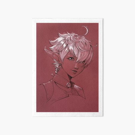 Item preview, Alisaie Monochrome Portrait Print designed and sold by Lynzendra.