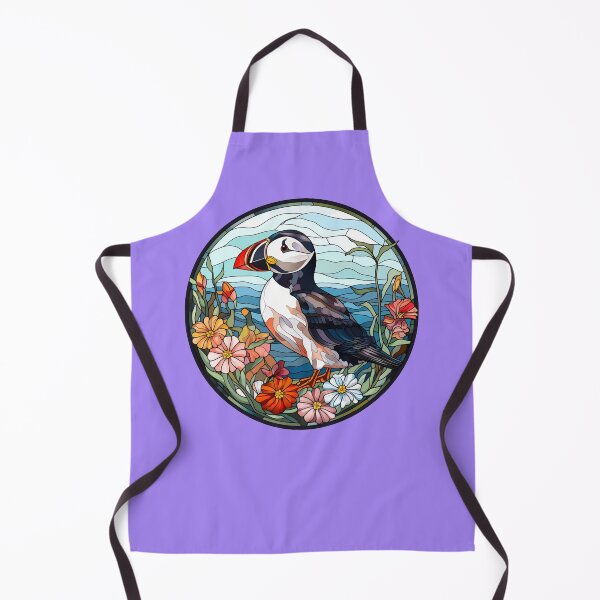Aperçu de l'œuvre Macareux moine, macareux moine, macareux moine du Canada, fleurs, macareux moine floral, macareux moine écossais, oiseaux, macareux moine de l'Atlantique créée et vendue par happinesproject.