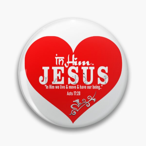 Item preview, In Him Red Love Heart  - Acts 17:28 Scripture designed and sold by In Him™ | Rene Tesner.