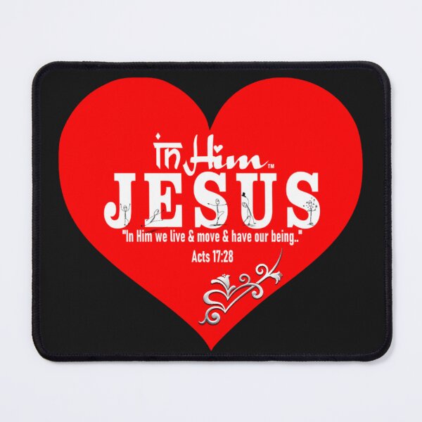 Item preview, In Him Red Love Heart - Acts 17:28 Scripture designed and sold by In Him™ | Rene Tesner.