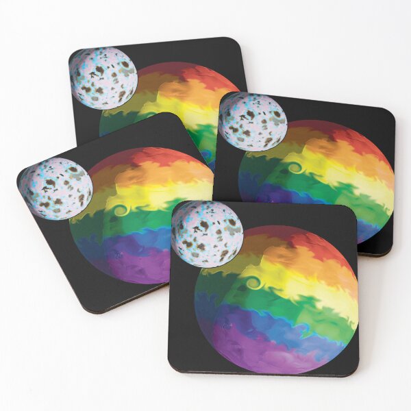 Item preview, Progress Pride Planet and Moon designed and sold by SnapV.