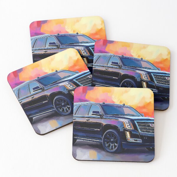 Item preview, "Black Cadillac Escalade – Digital Pop Art Print" VIII designed and sold by AutoPopStudio.