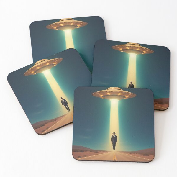 Item preview, UFO Abduction Surreal Desert Art designed and sold by DelMoore93.