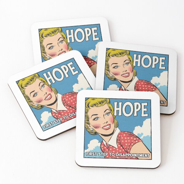 Item preview, Hope, disappointment, low expectations. dark, silly, meme, funnyfits70, Humor, Funny, retro, vintages, funny quotes, animal humor, designed and sold by FunnyFits70.
