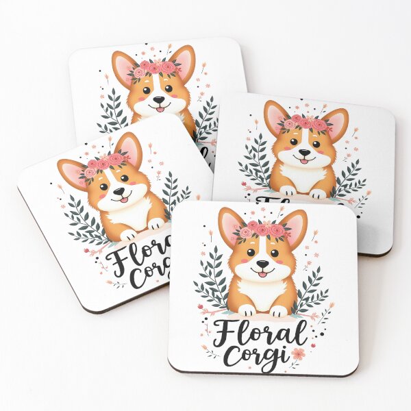 Item preview, Cute Corgi with Flower Crown – Floral Corgi Bohemian Grace designed and sold by zoughlal.