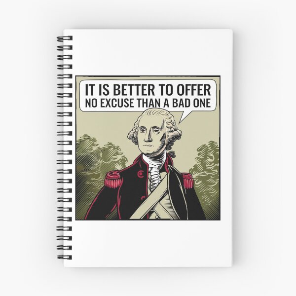 Item preview, No excuses, George Washington, founding fathers, meme, funnyfits70, Humor, Funny, retro, vintages, funny quotes, animal humor, designed and sold by FunnyFits70.
