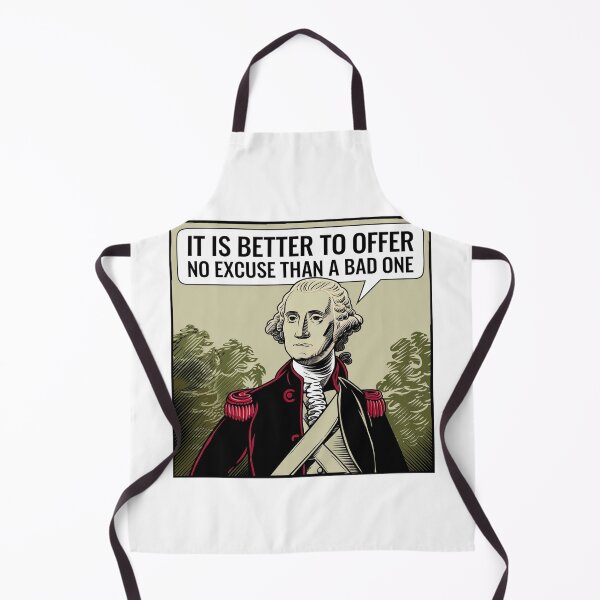 Artikelvorschau, Keine Ausreden, George Washington, Gründerväter, Meme, funnyfits70, Humor, Lustig, Retro, Vintages, lustige Zitate, Tierhumor, entworfen und verkauft von FunnyFits70.