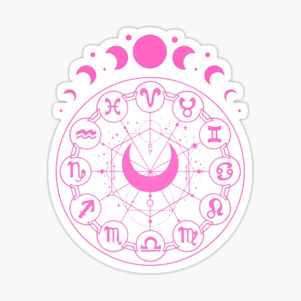 Item preview, Mystic Moon & Zodiac Wheel | Astrology Wiccan Celestial Design designed and sold by WanderGearTs.