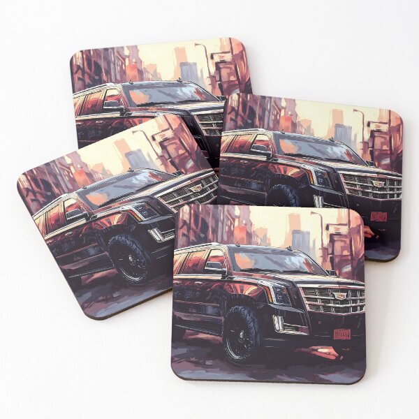 Item preview, "Black Cadillac Escalade – Digital Pop Art Print" IX designed and sold by AutoPopStudio.