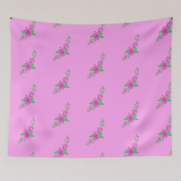 Item preview, Beautiful pink and green flower with red fruit designed and sold by Bekadesignart.