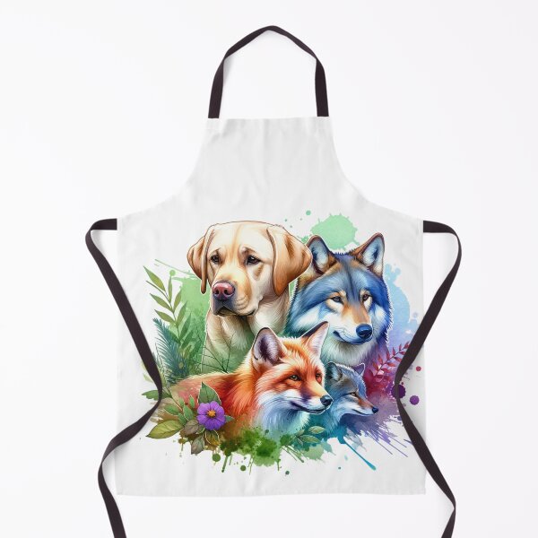 Item preview, Fox, Coyote, Wolf & Labrador – Protective Pack Watercolor Splash Art designed and sold by MTeesGA.