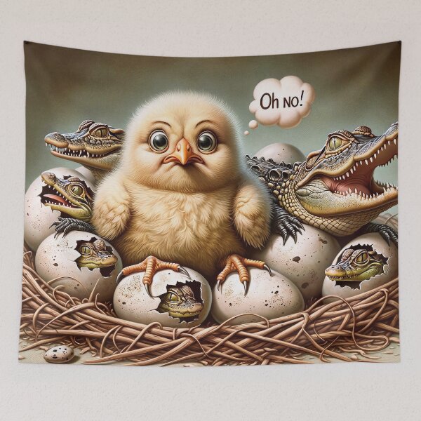 Item preview, Fluffy Chick in an Alligator Habitation designed and sold by M-Y-A-R-T-.