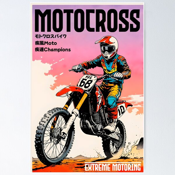 Item preview, Amazing Motocross anime Sport Design designed and sold by Kiranimeverse.