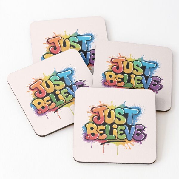 Item preview, Just Believe Mark 5:36 Bold Graffiti Jesus Quote Street Art designed and sold by  KnitLuv.