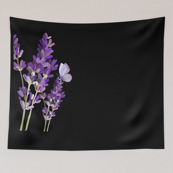 Item preview, Lavender flowers with a butterfly - Aesthetic designed and sold by mimiscreativity.