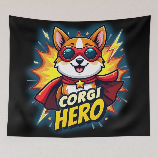 Item preview, Cute Corgi Superhero – Corgi Hero Courageous Fun designed and sold by zoughlal.