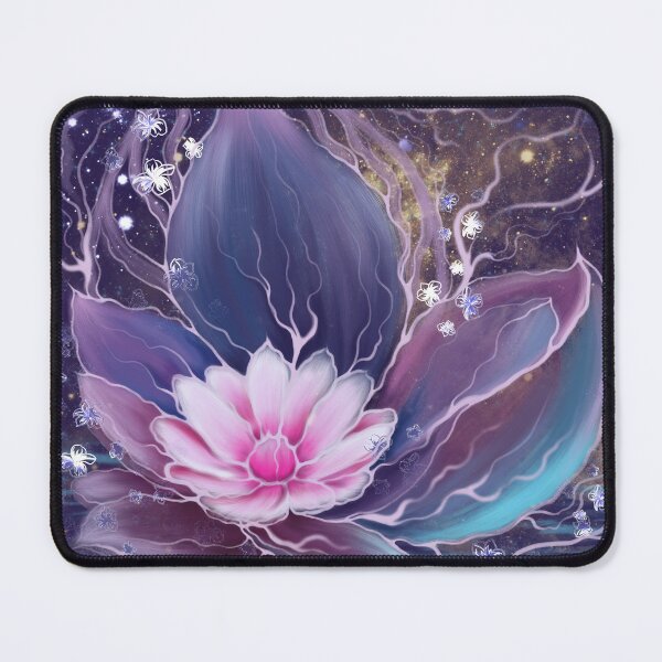 Item preview, Pink Lotus Floating in Blue Water Night Sky designed and sold by AlinaNeilande.