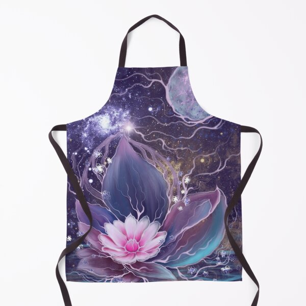 Item preview, Pink Lotus Floating in Blue Water Night Sky designed and sold by AlinaNeilande.