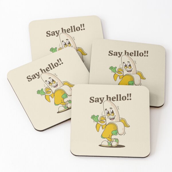 Item preview, Say hello banana mascot character designed and sold by adipra.