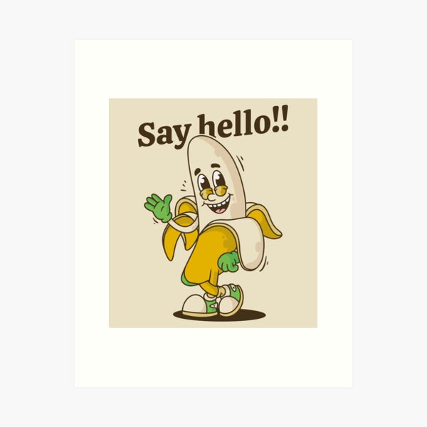Item preview, Say hello banana mascot character designed and sold by adipra.