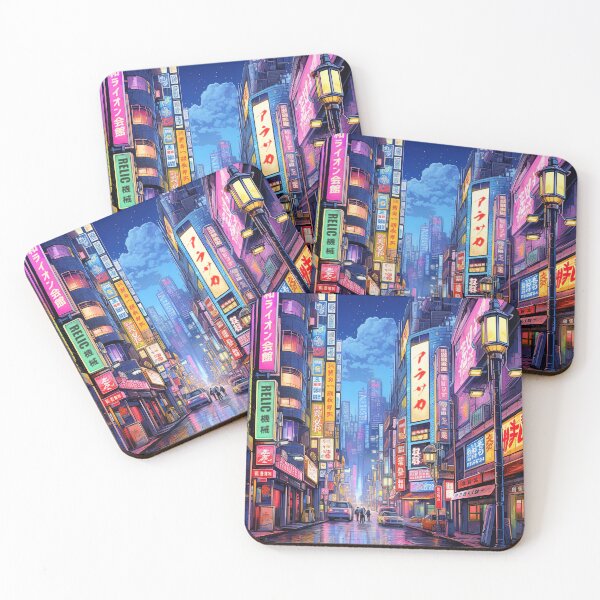 Item preview, Cyberpunk Japan Street at Night designed and sold by Takeda-art.