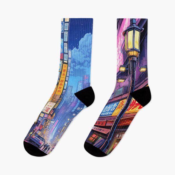 Item preview, Cyberpunk Japan Street at Night designed and sold by Takeda-art.