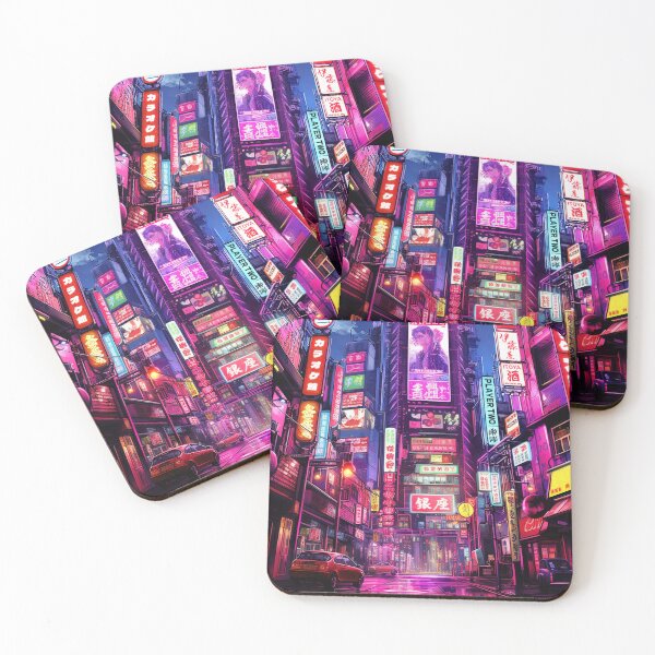 Item preview, Cyberpunk Tokyo Street at Night designed and sold by Takeda-art.