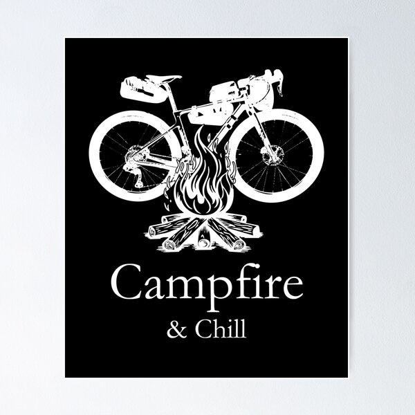 Item preview, Bikepacking Adventure – Campfire & Chill Cycling Gift_White designed and sold by KarlMast.