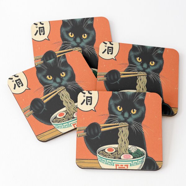 Item preview, Black Cat Ramen designed and sold by Creativnani.