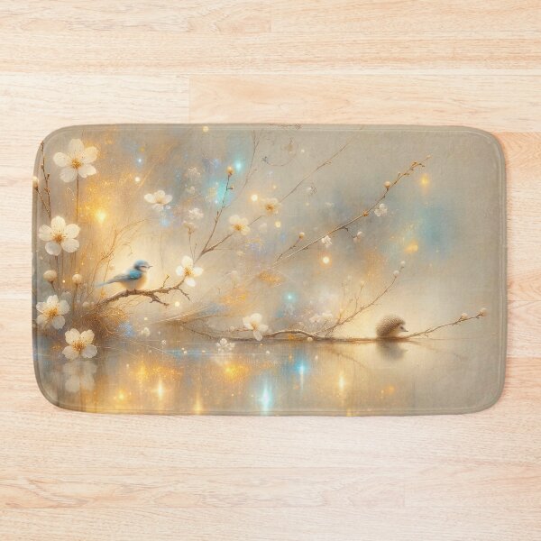 Item preview, Spring Hedgehog and Blue Tit designed and sold by M-Y-A-R-T-.