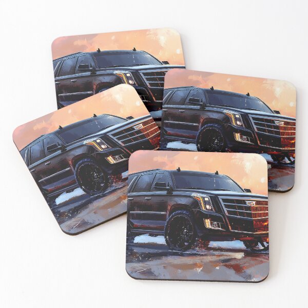 Item preview, "Stealth Black Cadillac Escalade – Digital Pop Art Print" designed and sold by AutoPopStudio.