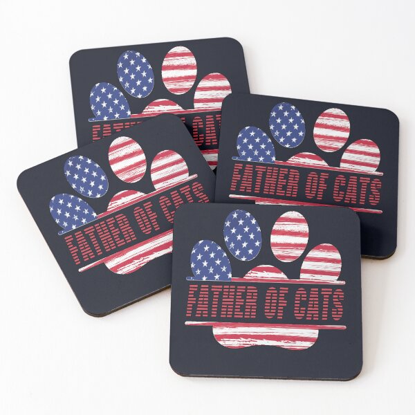 Item preview, Patriotic Cat Dad Star-Pawed Art Print designed and sold by Zakrytos ★★★★★.