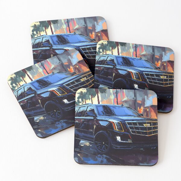 Item preview, "Stealth Black Cadillac Escalade – Digital Pop Art Print" II designed and sold by AutoPopStudio.
