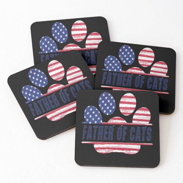 Item preview, Patriotic Cat Dad Star-Pawed Art designed and sold by Zakrytos ★★★★★.