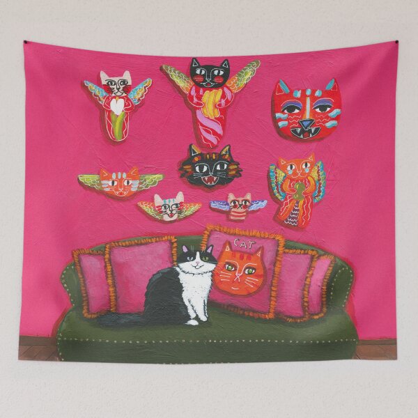 Item preview, Wally Cat On A Couch designed and sold by KilkennyCat Art.
