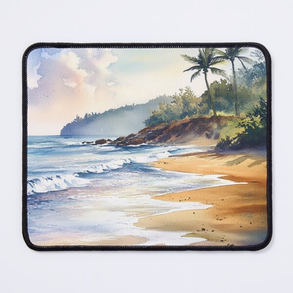 Item preview, Peaceful Watercolour Beach Scene designed and sold by Pure_Art.