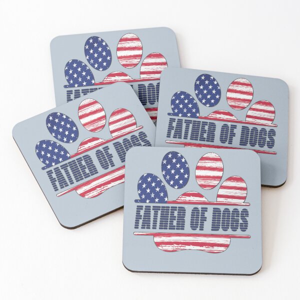 Item preview, Patriotic Dog Dad Star-Pawed Art Print designed and sold by Zakrytos ★★★★★.