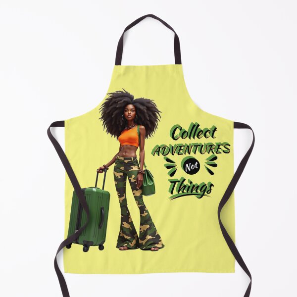 Item preview, Collect Adventures Not Things – Stylish Travel Enthusiast Afro Woman designed and sold by QPTheeArtist.
