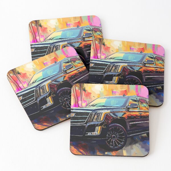 Item preview, "Stealth Black Cadillac Escalade – Digital Pop Art Print" VII designed and sold by AutoPopStudio.
