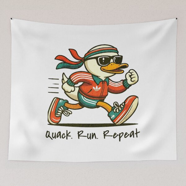 Item preview, Funny Duck Sport Wear Retro Style designed and sold by Panda Creative Studio.