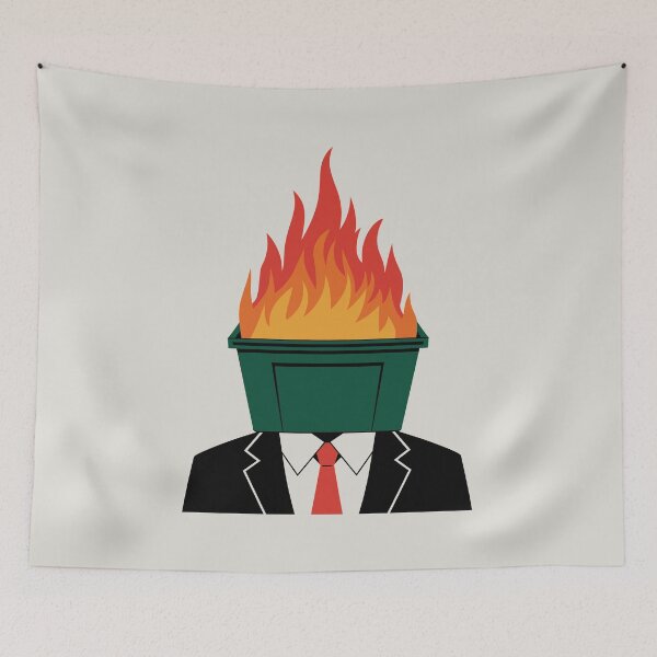 Item preview, Burning Business Man is a Dumpster Fire designed and sold by SubtleSplit.