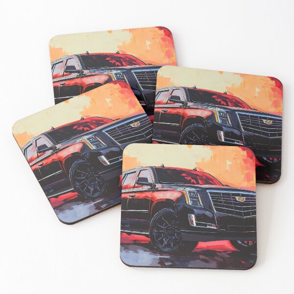 Item preview, "Stealth Black Cadillac Escalade – Digital Pop Art Print" VIII designed and sold by AutoPopStudio.