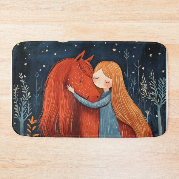 Item preview, Little girl with horse illustration designed and sold by Julia Shepeleva.